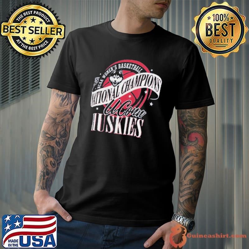 UConn Huskies Women’s Navy 2025 NCAA Women’s Basketball National Champions World Ball T Shirt