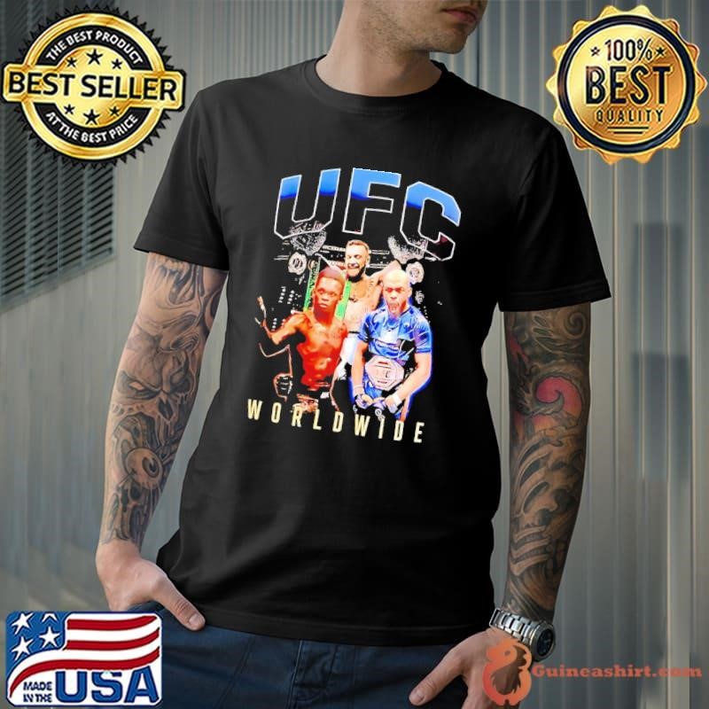 UFC Worldwide Conor Mcgregor Israel Adesanya and Jon Jones graphic shirt