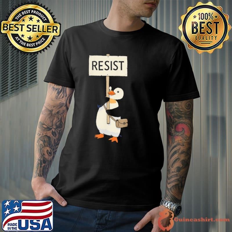 Vintage Protest Penguin Resist Penguin Activism Graphic shirt