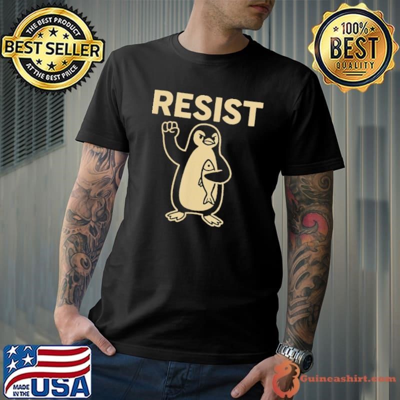 Vintage Resist Penguin Activism Graphic shirt