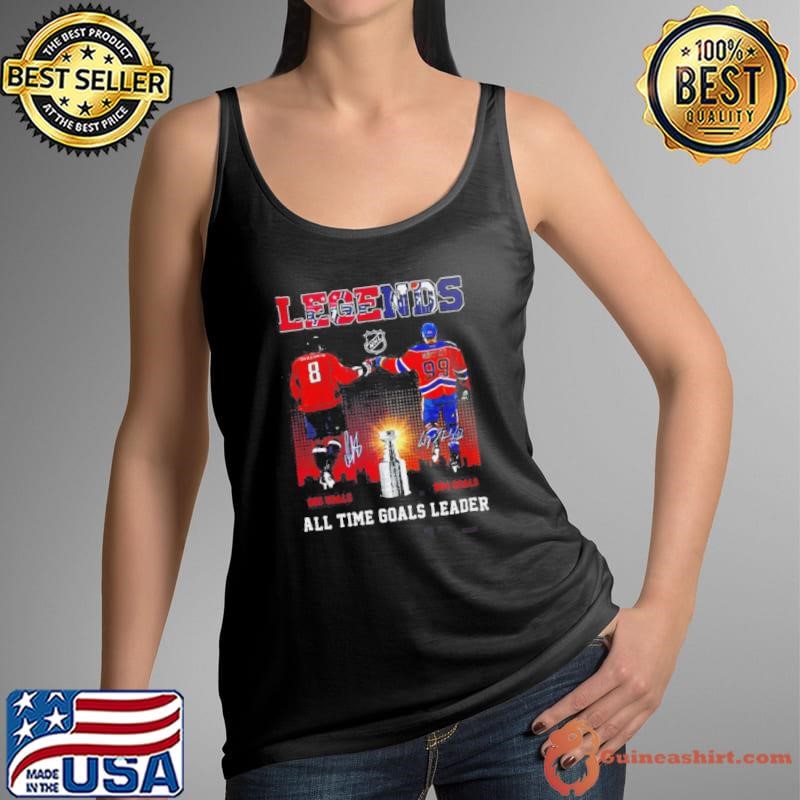 Wayne Gretzky 894 And Alex Ovechkin 895 Legends All Time Goals Leader Signature Shirt