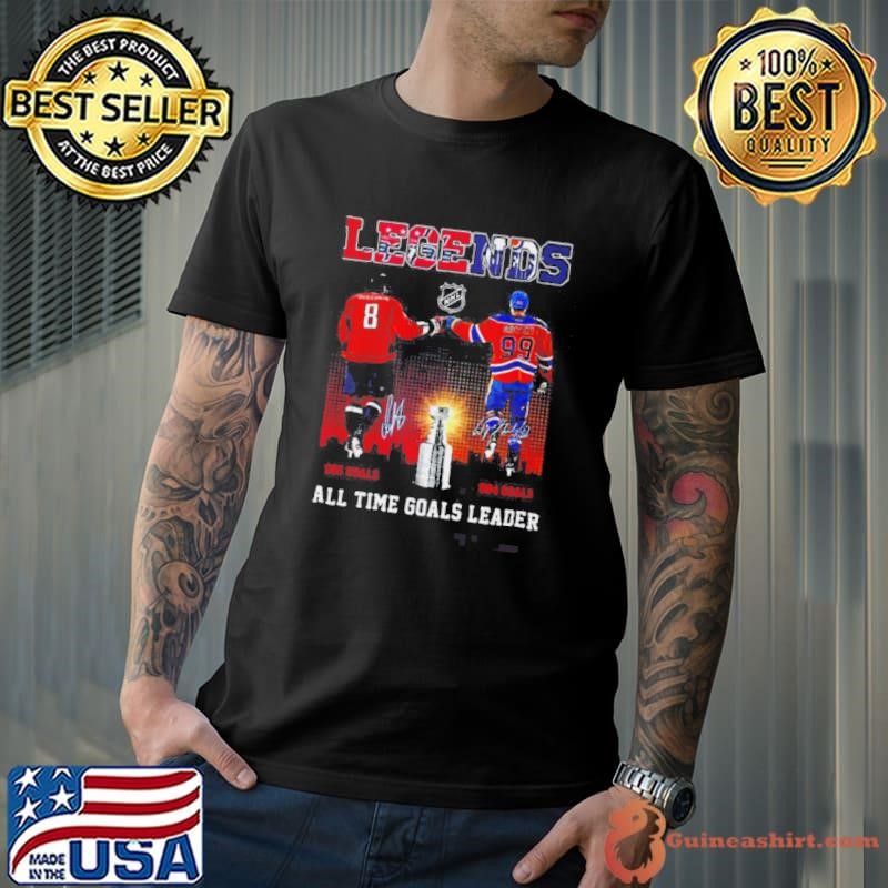 Wayne Gretzky 894 And Alex Ovechkin 895 Legends All Time Goals Leader Signature Unisex