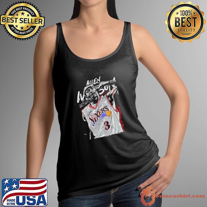 Allen Iverson 3 Philadelphia 76er the answer signature shirt