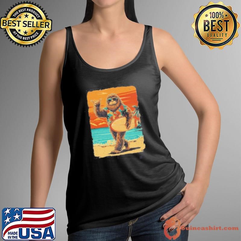 Bigfoot Aloha Hawaiian Surfing Tropical Beach Surfer shirt