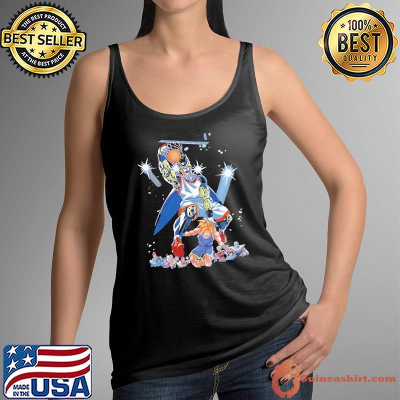 Cell Dragon Ball Z playing basketball slam dunk Tank Top