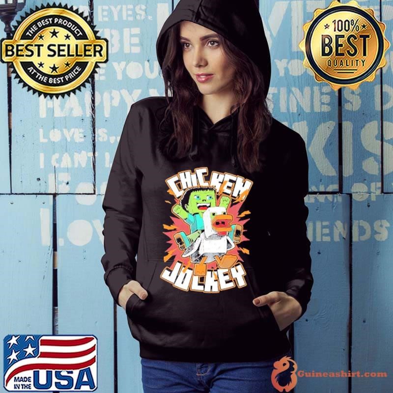 Chicken Jockey cartoon 2025 cute Hoodie