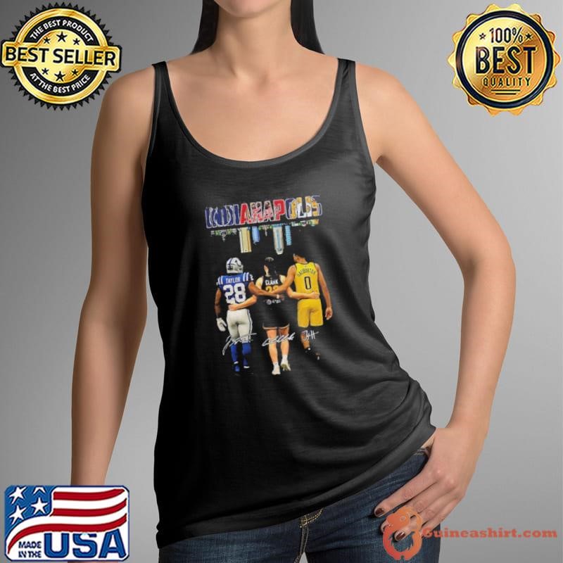 Clark Taylor Haliburton Indianapolis Sports Team City Skyline players signature shirt