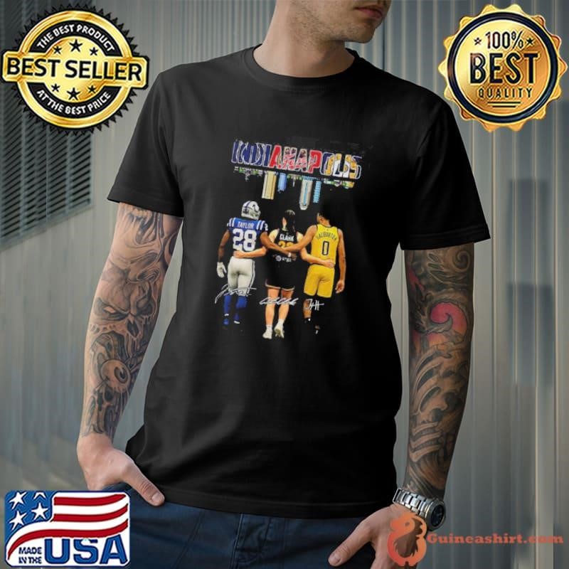 Clark Taylor Haliburton Indianapolis Sports Team City Skyline players signature Unisex