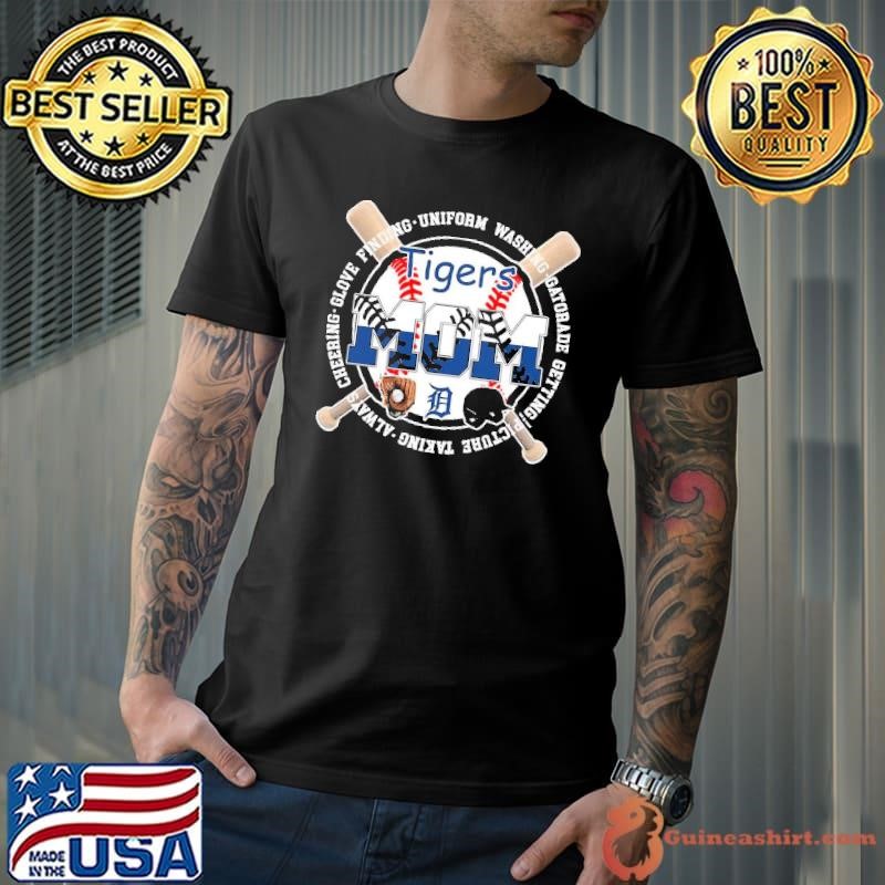 Detroit Tigers mom always cheering glove finding shirt
