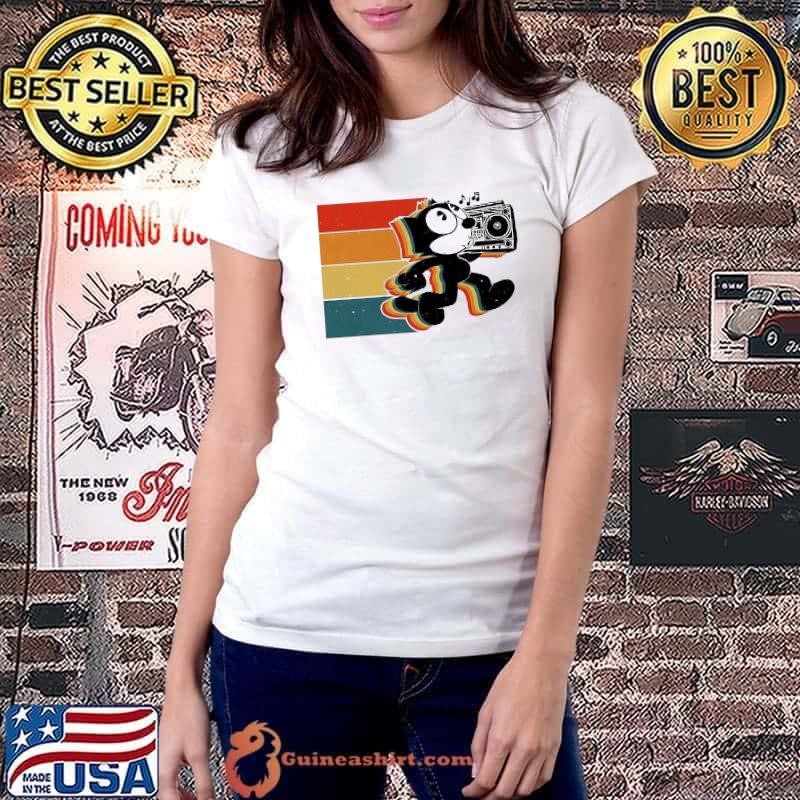 Felix the Cat with a boombox vintage shirt