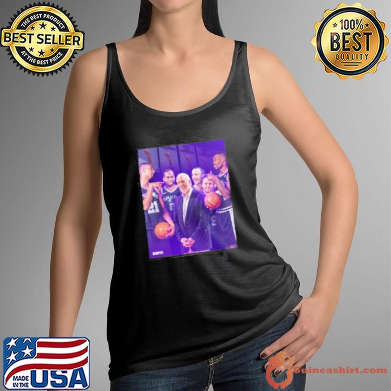 Five NBA titles – The winningest coach in NBA history Coach Gregg Popovich shirt