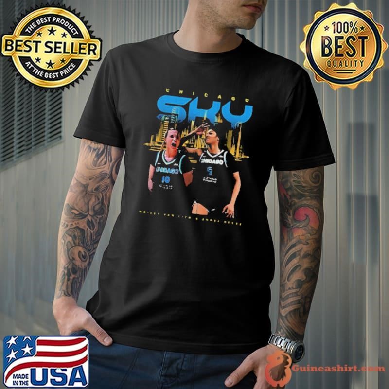 Hailey Van Lith x Angel Reese Chicago Sky basketball City skyline Unisex