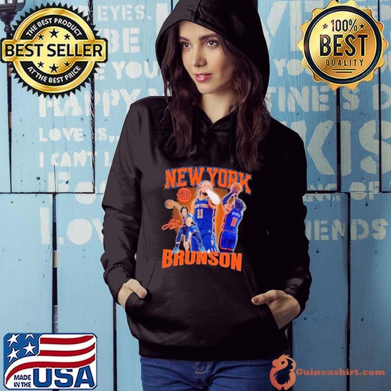 Jalen Brunson New York Knicks NBA Graphic Signature Vintage Hoodie