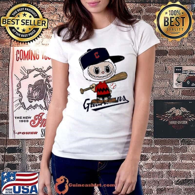 Labubu Charlie Brown Cleveland Guardians shirt