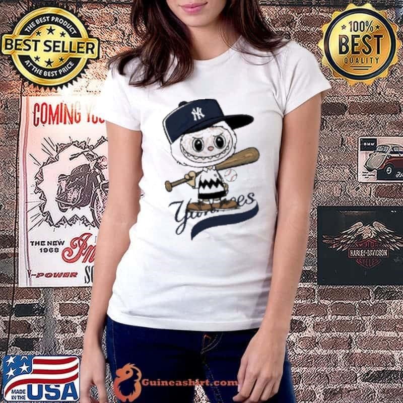 Labubu Charlie Brown New York Yankees shirt