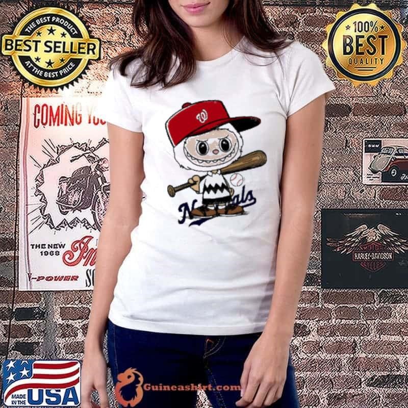 Labubu Charlie Brown Washington Nationals shirt