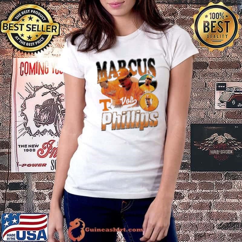 Marcus Phillips Tennessee Vols Baseball NCAA Division I 2025 90s Graphic Ladiestee