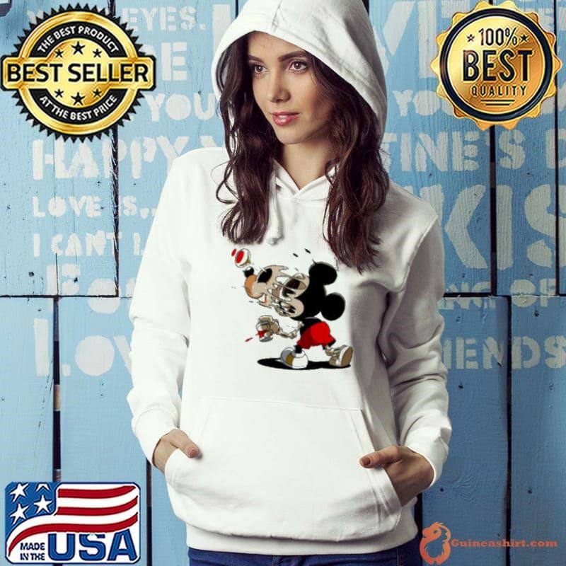 Melting Mickey Mouse Skeleton Street Art Cartoon Graphic shirt