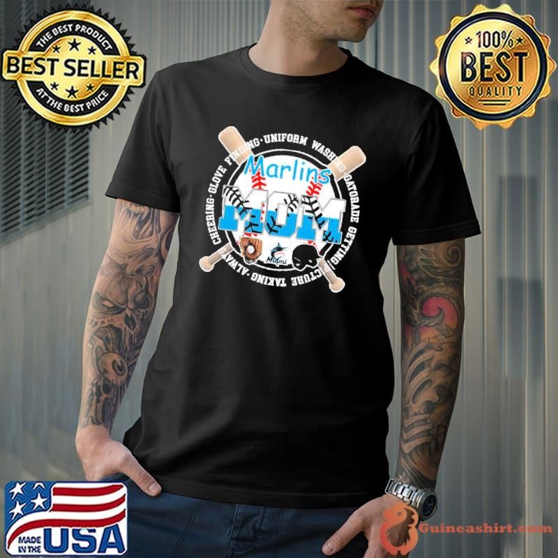 Miami Marlins mom always cheering glove finding shirt