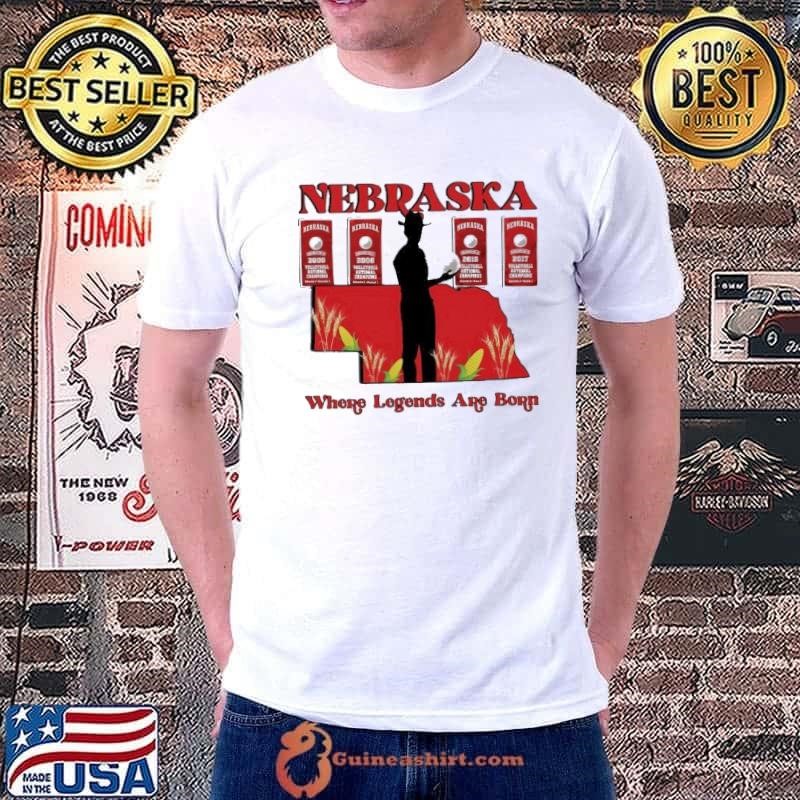 Nebraska Volleyball Born Legend where Legends are born shirt