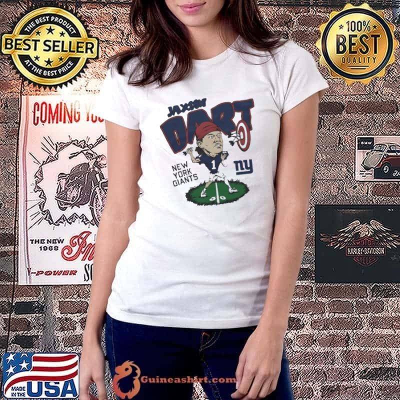 New York Giants Jaxson Dart bright lights big plays caricature shirt