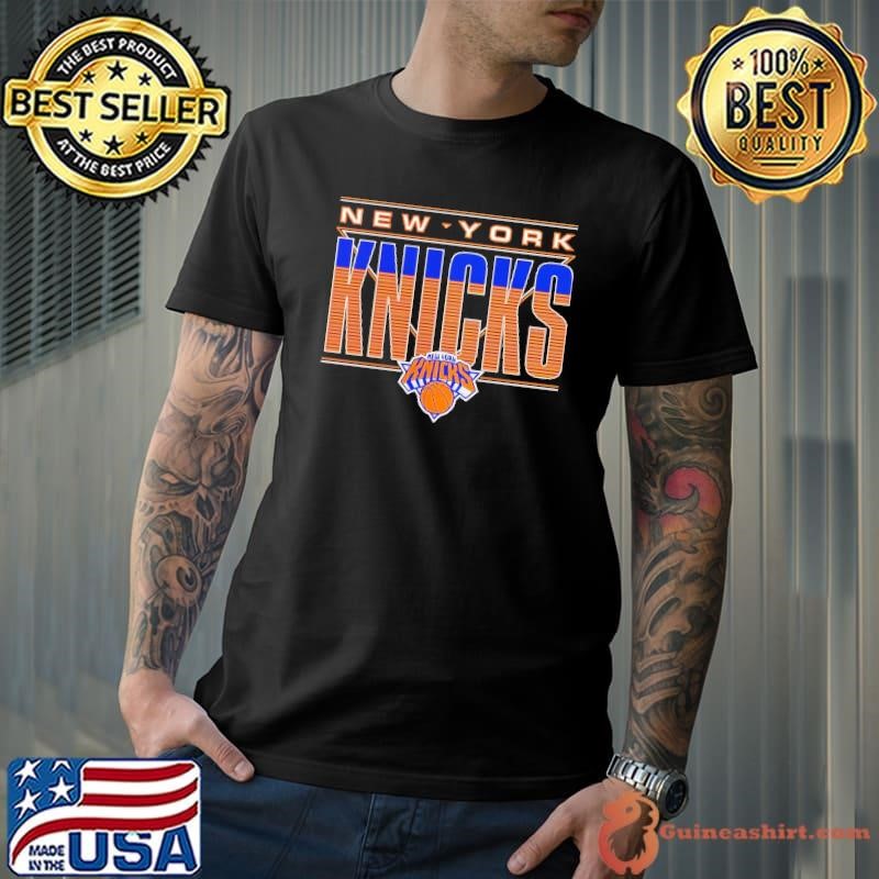 New York Knicks basketball striped logo shirt