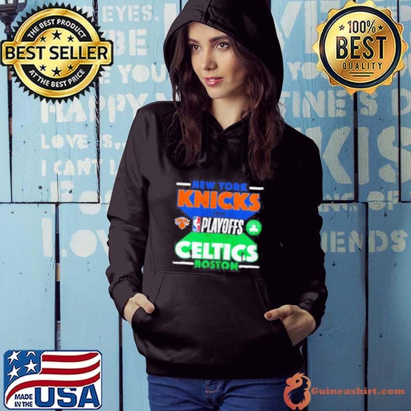 New York Knicks vs. Boston Celtics 2025 Stunt Match Up Hoodie