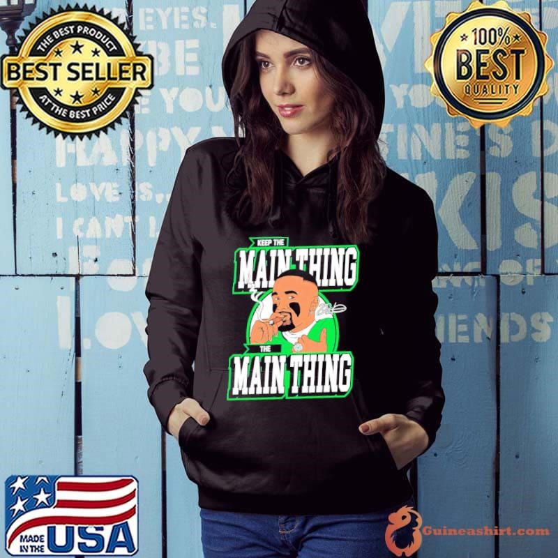 Philadelphia Eagles keep the main thing the main thing Jalen Hurts smoking signature Hoodie