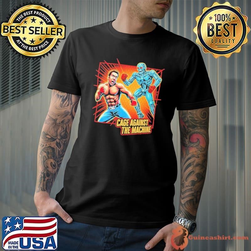 Robot vs Cage Against the Machine shirt