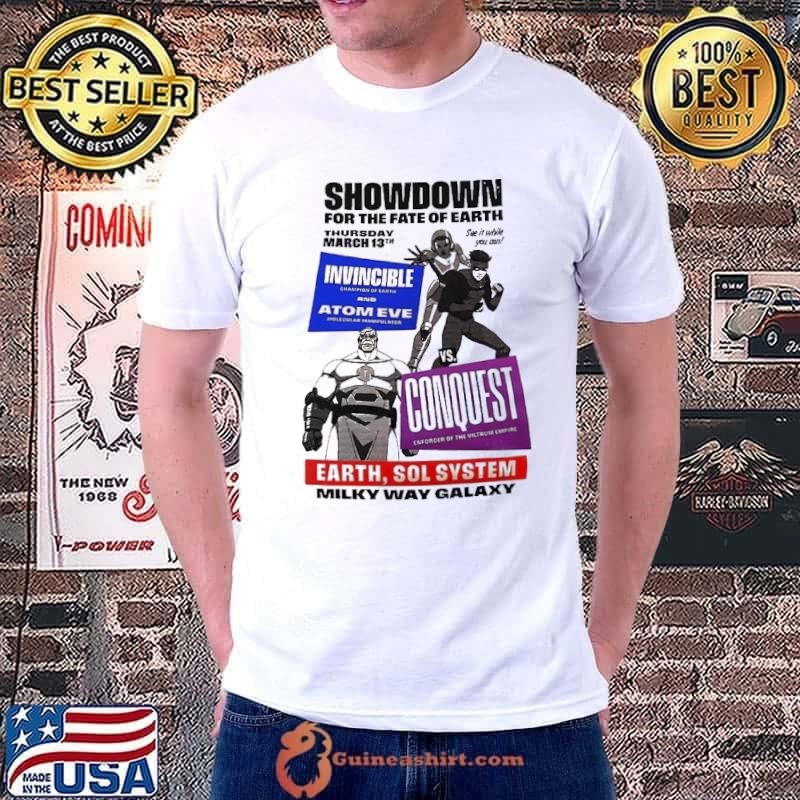 Showdown for the fate of earth milky way galaxy shirt