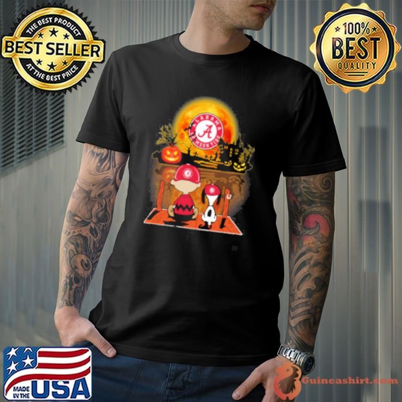 Snoopy and Charlie Brown Pumpkin Alabama Crimson Tide Halloween Moon Unisex
