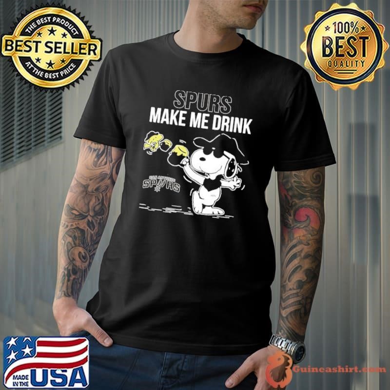 Snoopy and Woodstock San Antonio Spurs make me drink shirt
