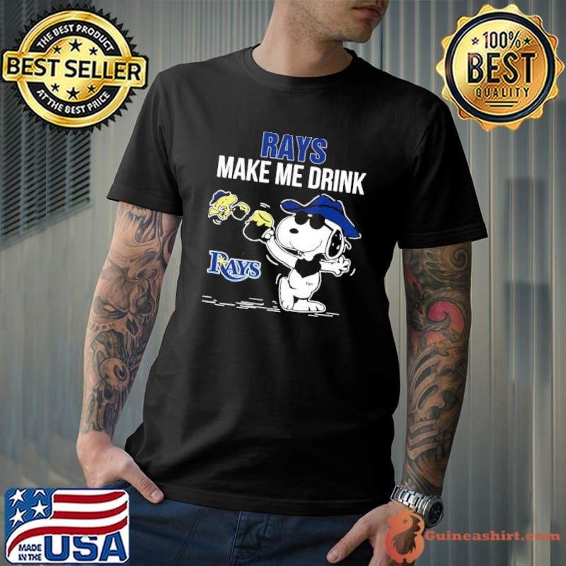 Snoopy and Woodstock Tampa Bay Rays make me drink shirt