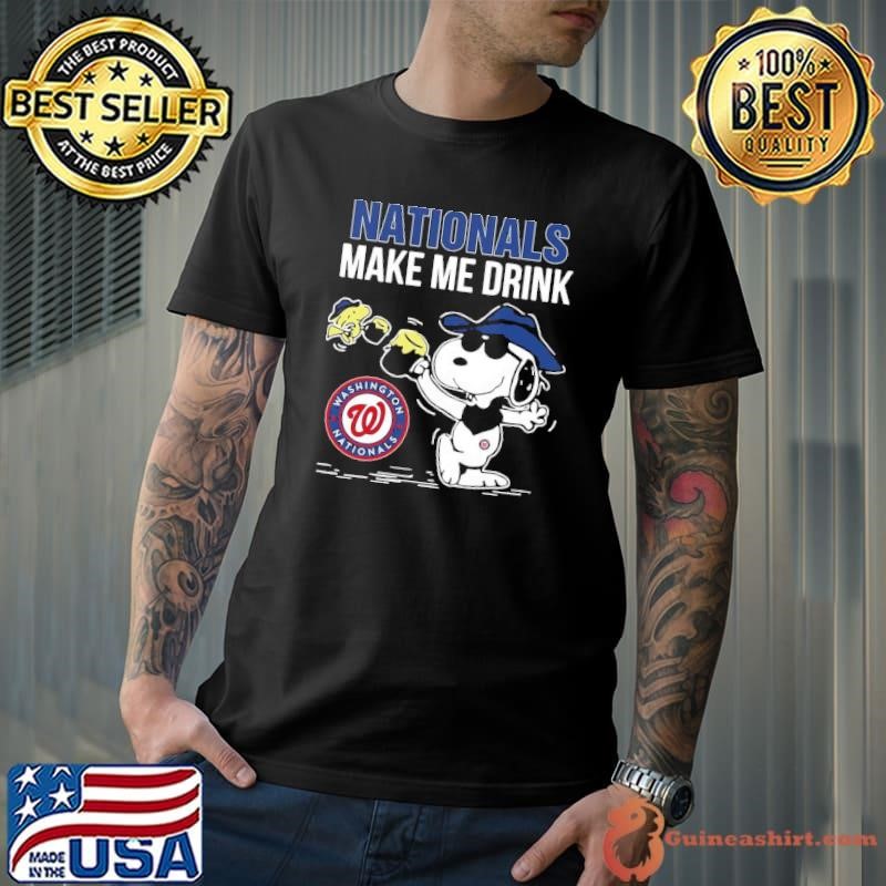 Snoopy and Woodstock Washington Nationals make me drink shirt