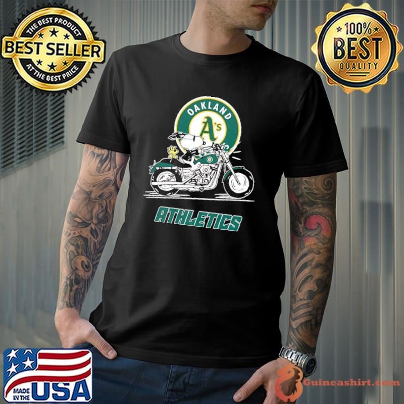 Snoopy and Woodstock driving motorbike Oakland Athletics Unisex