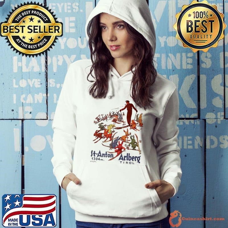 Snow Bunnies St Anton 1304m Arlberg Tirol cartoon Hoodie