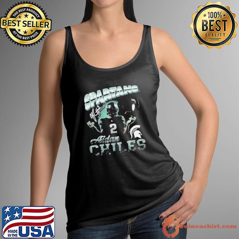 Spartans Aidan Chiles #2 Football Player Graphic Shirt