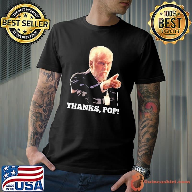 Steve Kerr Ime Udoka wearing Gregg Popovich thanks Pop shirt