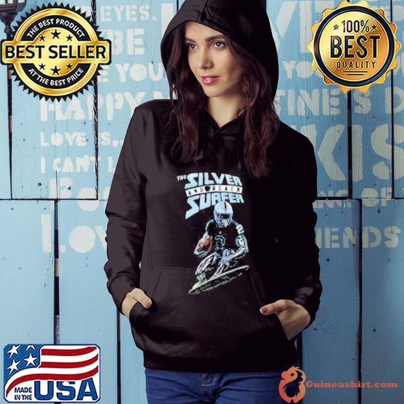 The silver and black surfer Hoodie