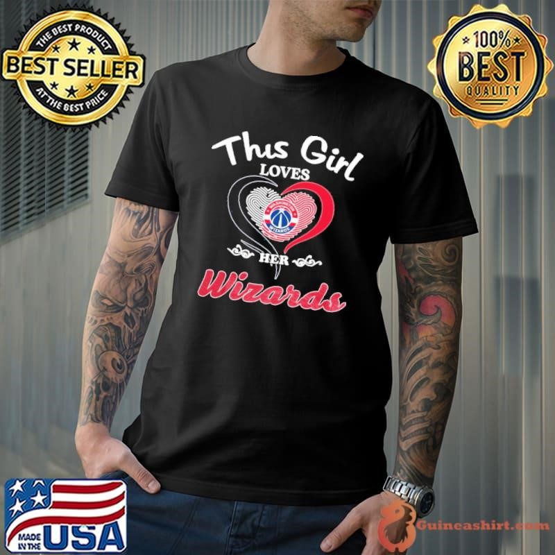 This girl loves her heart Washington Wizards shirt