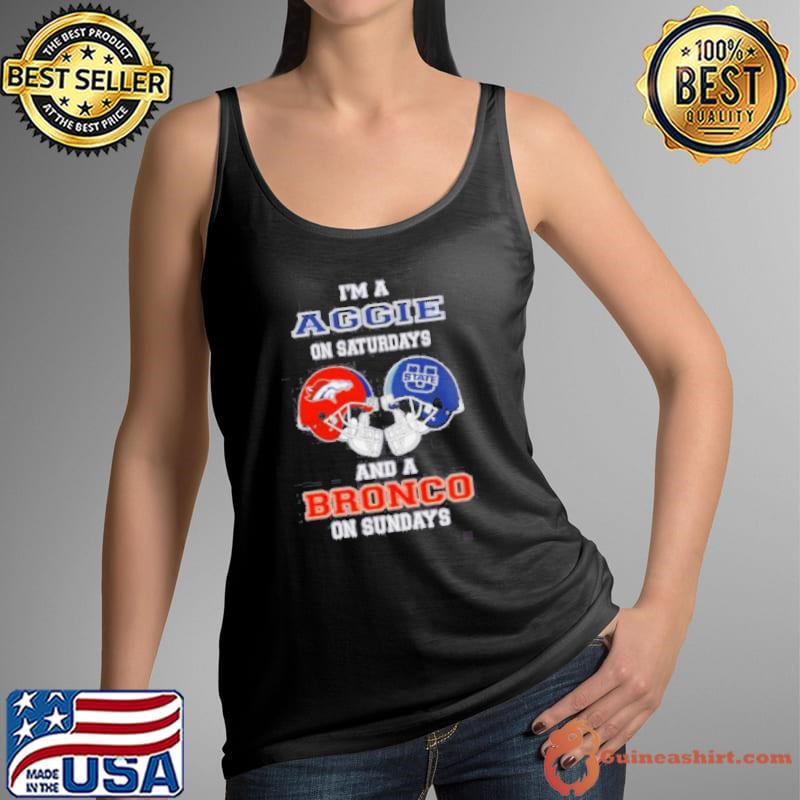 Top I’m A Uggie On Saturdays And A Bronco On Sundays Shirt