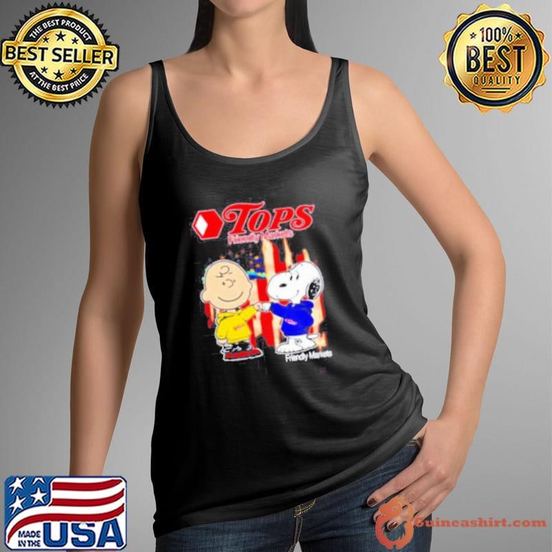 Tops Friendly Markets Charlie Brown and Snoopy shirt