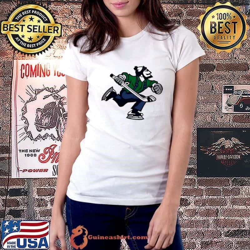 Vancouver canucks retro johnny canuck custom limited hockey shirt