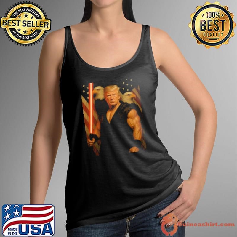 White House Trump On Star Wars Day 2025 Eagle usa Flag shirt