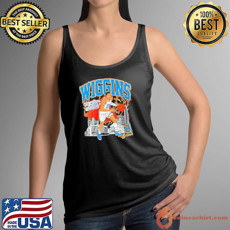 Aaron Wiggins saved basketball signature cartoon shirt