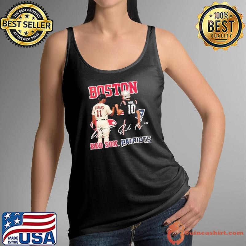 Boston Red Sox and Boston Patriots star power signatures shirt