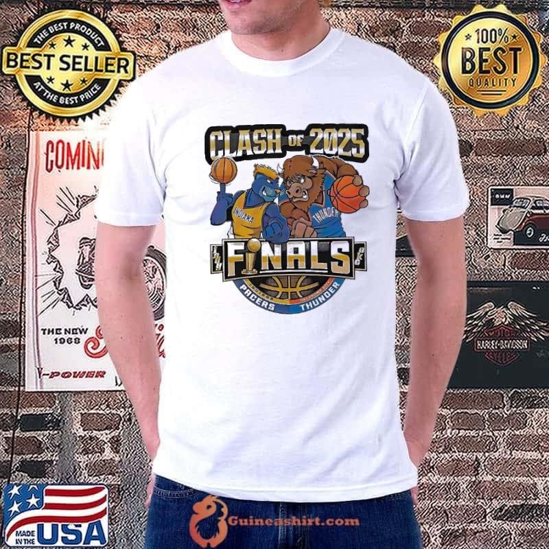 Clash of 2025 Indiana Pacers vs Oklahoma Thunder NBA Finals basketball mascot Unisex