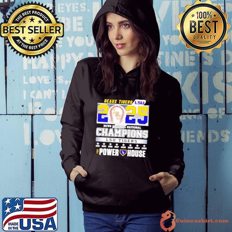 Geaux LSU Tigers 2025 MCWS Baseball National Champions The Power House Hoodie