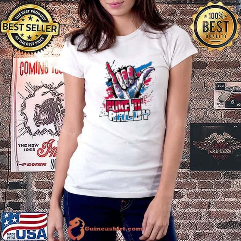 Hand Puke and Rally paint shirt