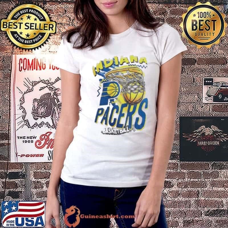 Indiana Pacers NBA Basketball Playoff logo vintage Ladiestee